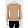 Wool and cashmere jumper with gold decor