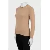 Wool and cashmere jumper with gold decor