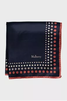 Polka dot silk scarf