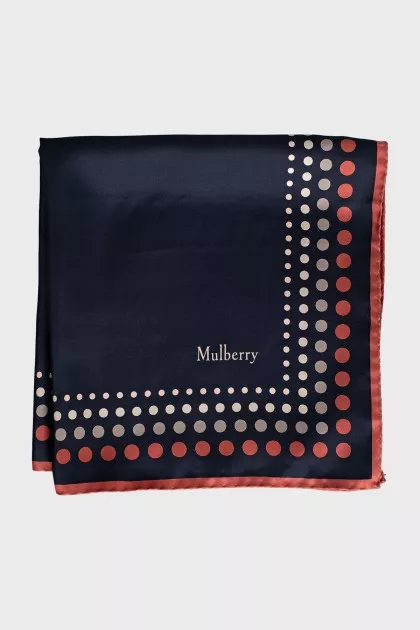 Polka dot silk scarf
