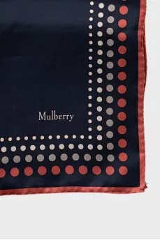 Polka dot silk scarf