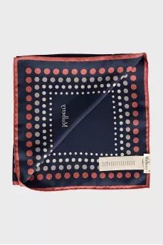 Polka dot silk scarf