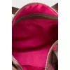 Eco-leather bag with a signature print