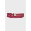 Pink leather belt