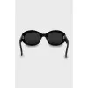 Sunglasses with branded emblem
