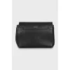 Leather bag with gold clasp