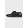 Men's leather loafers with velcro