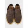 Men's brown suede loafers