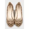 Wedge shoes with signature print