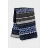 Knitted wool scarf with print