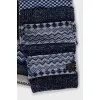 Knitted wool scarf with print