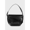 Leather bag with contrasting seams