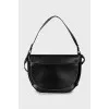 Leather bag with contrasting seams