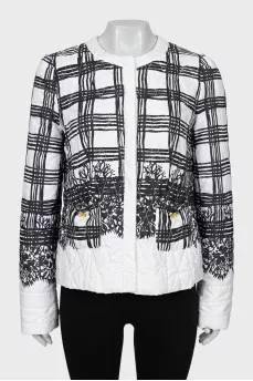 Quilted jacket with patch pockets