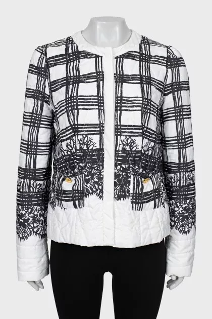 Quilted jacket with patch pockets