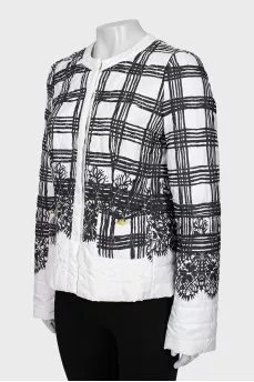 Quilted jacket with patch pockets