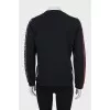 Black sweatshirt with branded embroidery
