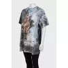 Oversized T-shirt with a torn effect