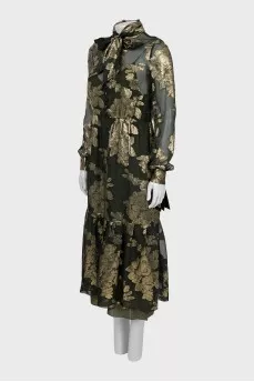Sheer maxi dress with tag