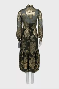 Sheer maxi dress with tag