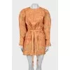 Fitted dress with knitted decor