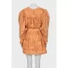 Fitted dress with knitted decor