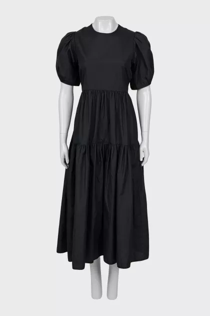 Fitted maxi dress with lace up