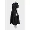 Fitted maxi dress with lace up