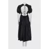 Fitted maxi dress with lace up
