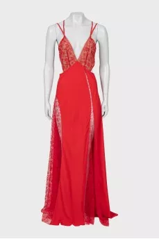 Red slip dress with tag