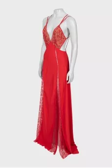 Red slip dress with tag