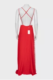 Red slip dress with tag