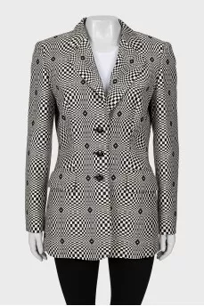 Black and white checkered jacket