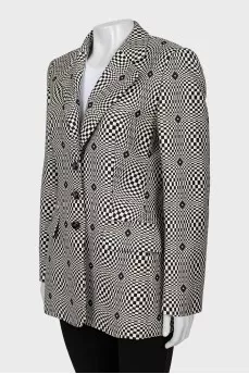 Black and white checkered jacket