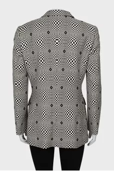 Black and white checkered jacket