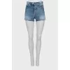 Denim shorts with raw edges