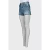 Denim shorts with raw edges