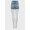 Denim shorts with raw edges