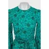 Floral print belted dress