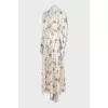 Beige dress with floral print