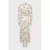 Beige dress with floral print
