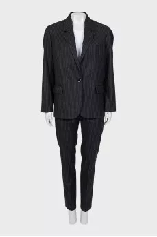 Pinstripe wool suit