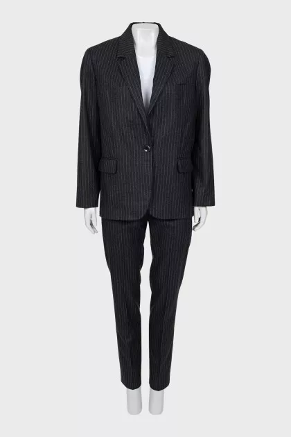 Pinstripe wool suit