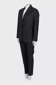 Pinstripe wool suit