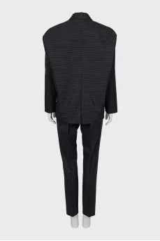 Pinstripe wool suit