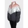 Tapered down jacket in a combination of colors