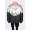 Tapered down jacket in a combination of colors