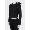 Fitted jacket with shoulder decoration