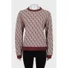 Sweatshirt with a print, straight cut