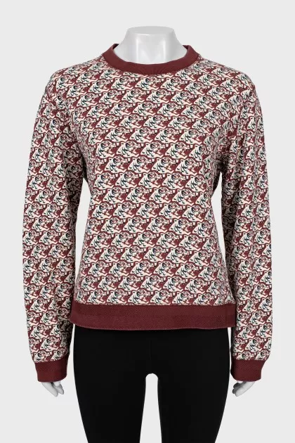 Sweatshirt with a print, straight cut